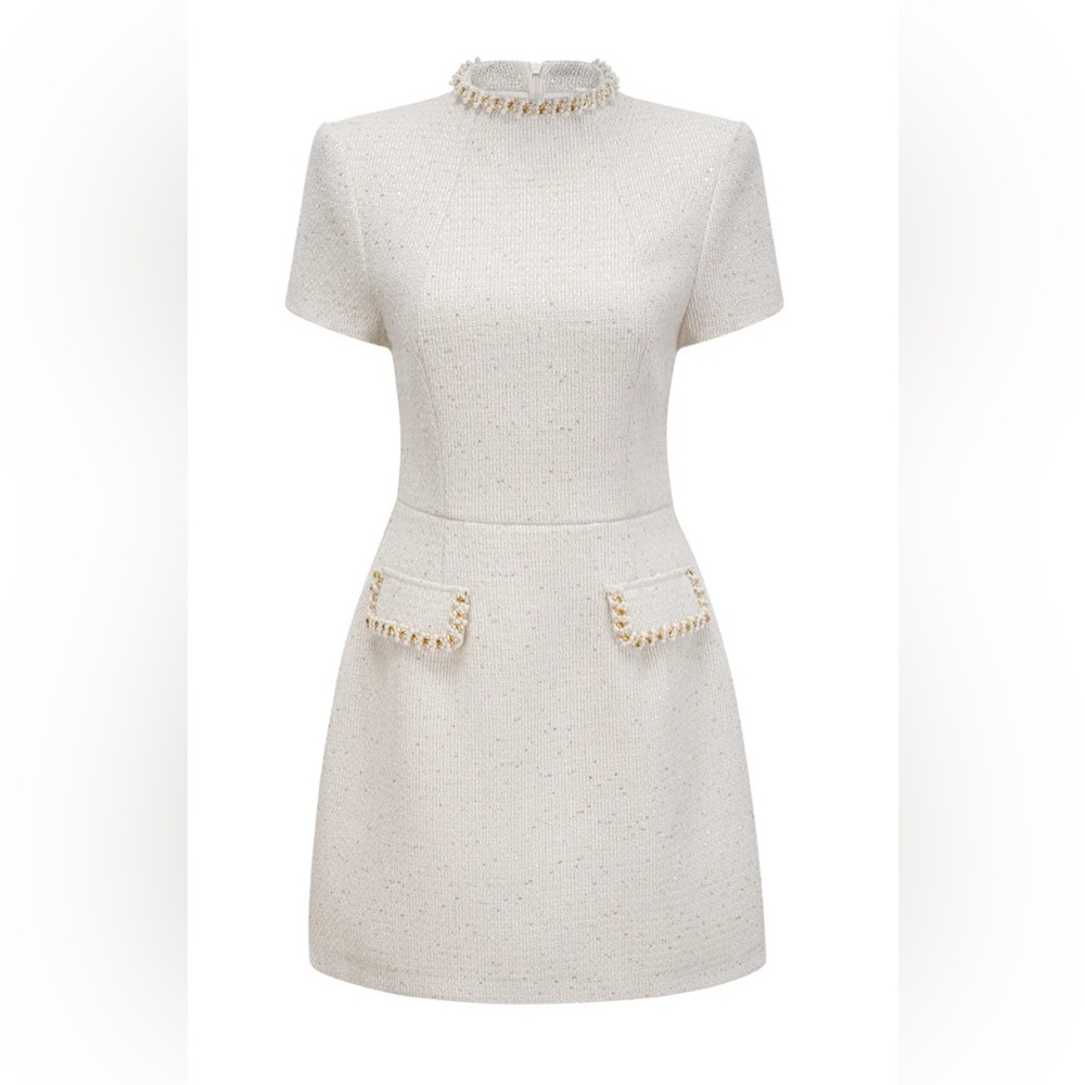 Bridal Short Sleeve Mini Dress